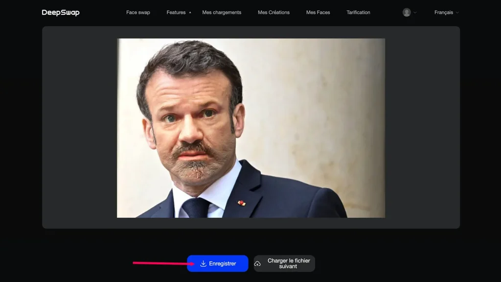 deepswap exporter le deepfake