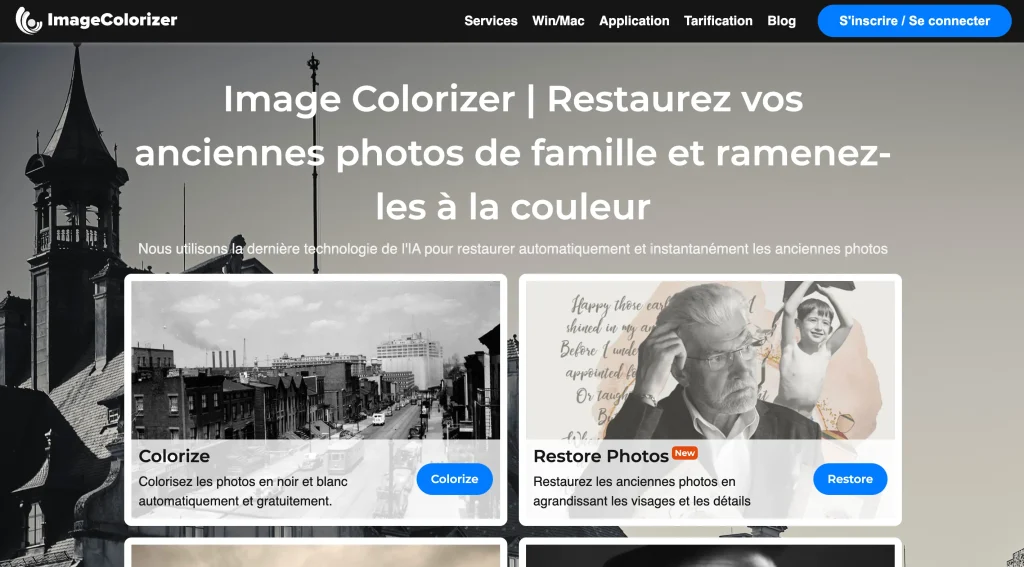 Meilleurs outils de restauration photo Imagecolorizer