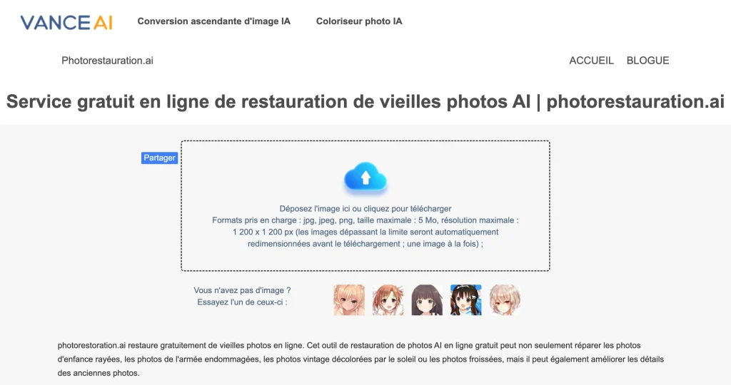 Meilleurs outils de restauration photo Photorestauration ai