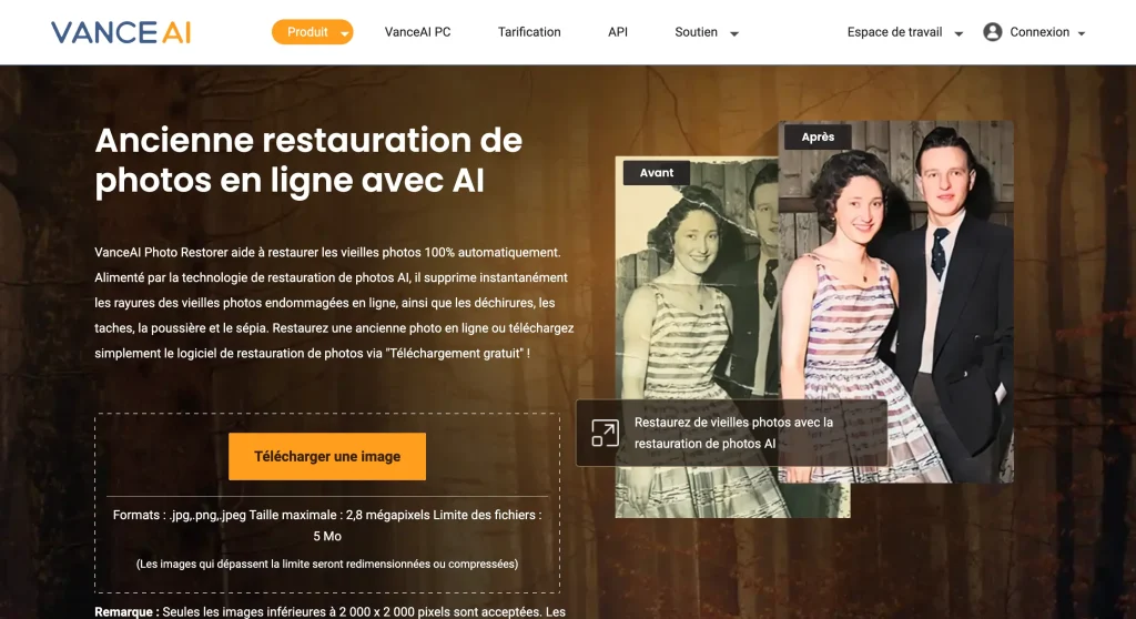 Meilleurs outils de restauration photo Vance Ai