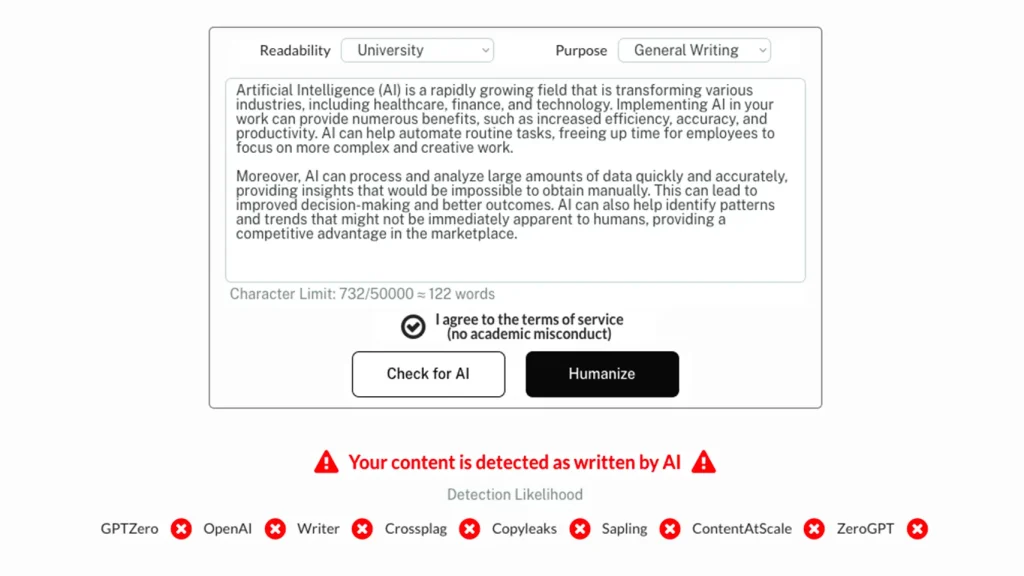 undetectable ai - Texte détecté comme contenu IA