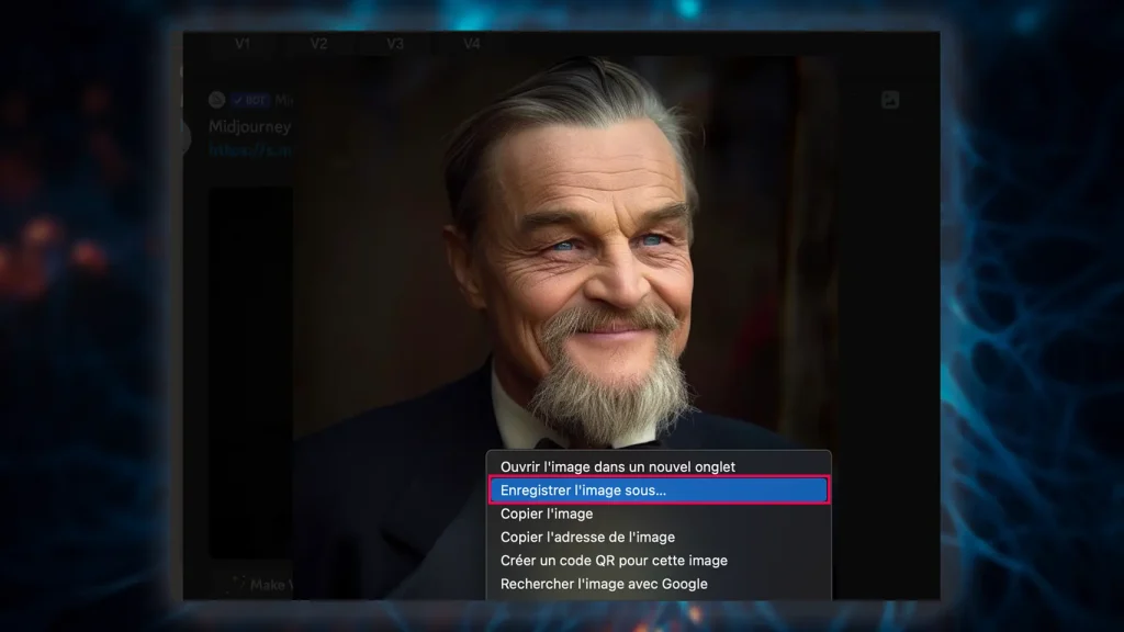 Enregistrer l'image Midjourney